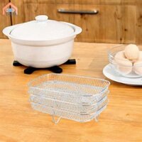 Acutuna 3 Miếng Chảo Chiên Inox 3 Lớp Nướng BBQ Hình Chữ Nhật