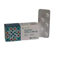 Acyclovir 200mg stella hộp 25 viên