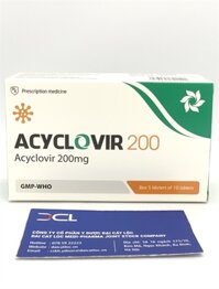 Acyclovir 200mg Tín Phong (Hộp 5 vỉ x 10 viên) (hộp)