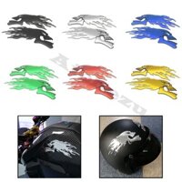 Acz Xe Máy Xe Tải Mũ Bảo Hiểm Xe Tăng Miếng Lót Ngọn Lửa Đề Can Trang Trí 💍 Chrome Ghost Skull Head cho Universal