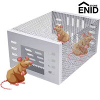 {Ad} Bẫy chuột chu kỳ liên tục tự động Bẫy chuột bằng thép không gỉ có thể tái sử dụng Bẫy chuột lớn Độ nhạy cao Thiết kế trượt cửa đơn Bẫy chuột gia đình hiệu quả