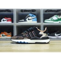 Ad Originals 2019 Nite Jogger Boost "Đen / Xám / Búp bê nhiều màu" Night Jogger series bỏng ngô pop cao cổ điển giày chạy bộ thể thao thông thường