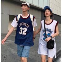 ad58   Áo đôi mùa hè k tay ống rộng phong cách thể thao