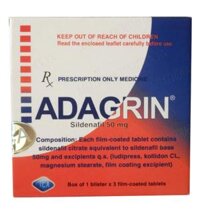 Adagrin 50mg – Dùng để điều trị các rối loạn cương dương