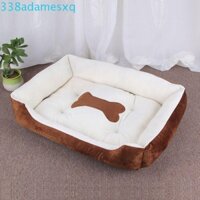 Adamesxqb Puppy Cat Ngủ Sofa, Ngắn Sang Trọng Ấm Áp Mùa Đông Xương Họa Tiết Tổ Chó, Chó Chuồng Mềm Mại Thoải Mái PP Cotton Giỏ Cho Chó Giường Mùa Đông