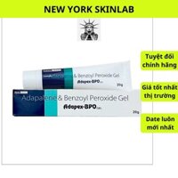 Adapex-BPO gel (20g) adapalene 0.1% + BPO 2.5%, adapalen 0,1 cho da dầu mụn, giảm mụn, sạch dầu new york skinlab
