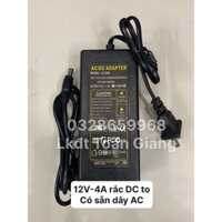 Adapter 12V-4A rắc DC to, có chống nhiễu, có đèn báo