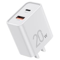 Adapter 2 cổng sạc nhanh PD 20W Yoobao RY-U20