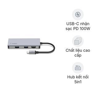 Adapter chuyển đổi Type C 5 in 1 Belkin AVC004 Đen