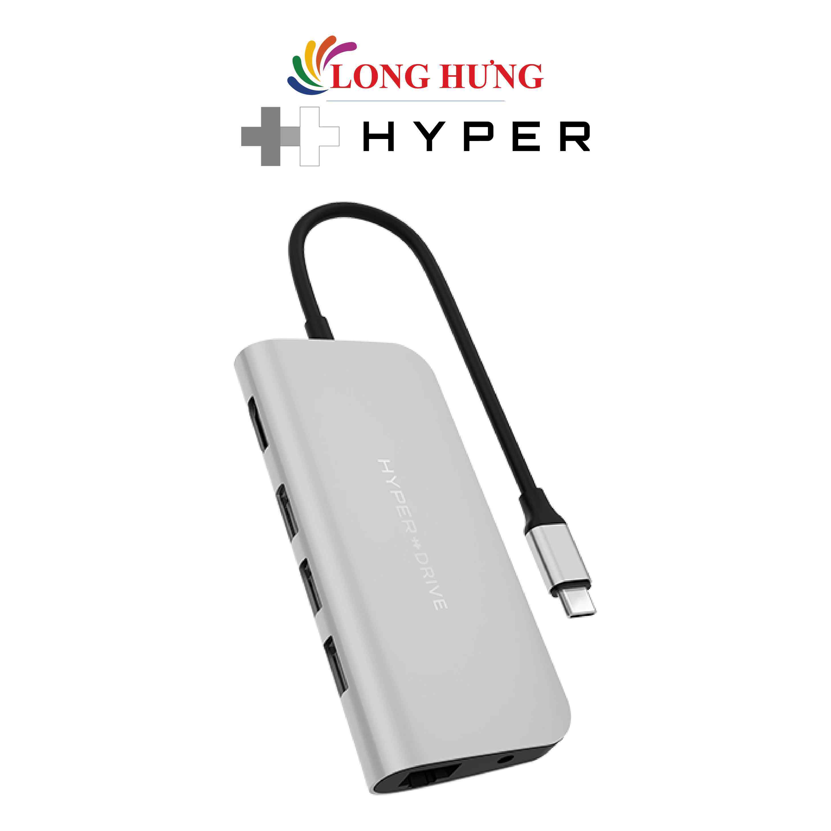 Adapter chuyển đổi USB C 9 in 1 HyperDrive HD30F