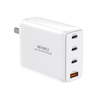 Adapter củ cóc sạc nhanh 120W 4 in 1 gồm 1 USB A và 3 PD Type-C hiệu WIWU Mini GaN Quick Charger - Hàng nhập khẩu