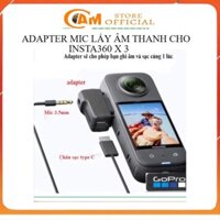 adapter mic intar 360 x 3 , phụ kiện máy quay gopro Vn camera