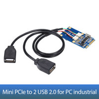Adapter Mini PCIe to 2 USB 2.0 cho PC công nghiệp