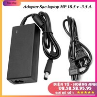 Adapter nguồn Sạc laptop HP 18.5 v / 3.5 A (đầu vàng)..kèm dây nguồn hình bông mai