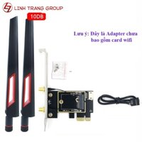 Adapter PCI-E gắn card wifi + bluetooth cho máy tính để bàn - PK130