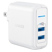 Adapter Sạc 2 Cổng Anker PowerPort Elite 24W – A2023 – Hàng Chính Hãng