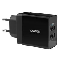 Adapter Sạc 2 Cổng Anker PowerPort 24W – A2021 – Hàng Chính Hãng
