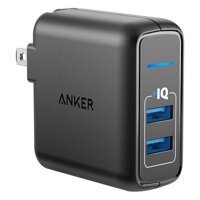 Adapter Sạc 2 Cổng Anker PowerPort Elite 24W - A2023 - Hàng Chính Hãng