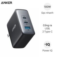 Adapter Sạc 3 cổng USB Type C IQ3 100W Anker A2145