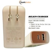 Adapter sạc 5v 3a USB type C Belkin, cốc sạc nhanh điện thoại
