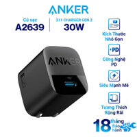 Adapter Sạc Anker 313 / 311 Charger Gen 2 30W 1 Cổng Type-C A2639 – Hàng Chính Hãng