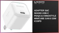 Adapter sạc nhanh USB-C PD/QC3.0 Innostyle Minicube GAN II 33W IC33PD