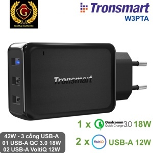 Adapter sạc Tronsmart 42W 3 cổng QC 3.0 W3PTA