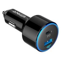 Adapter Sạc Xe Hơi 2 Cổng Anker PowerDrive+ Speed 49.5W Tích Hợp Cổng USB Type-C / Power IQ 2.0 Hỗ Trợ Power Delivery PD – A2229 – Hàng Chính Hãng