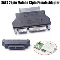Adapter SATA Nam đến Nữ Serial ATA 7 + 15 22pin Nam làm Thon 7 + 6 13Pin Adapter dành cho Máy Tính Để Bàn Laptop HDD CD-ROM Ổ Đĩa Cứng