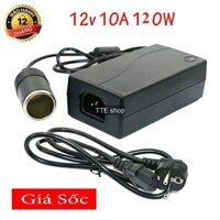 Adaptor 12V 10A đầu tẩu thuốc - Bộ nguồn điện 220VAC - 12VDC