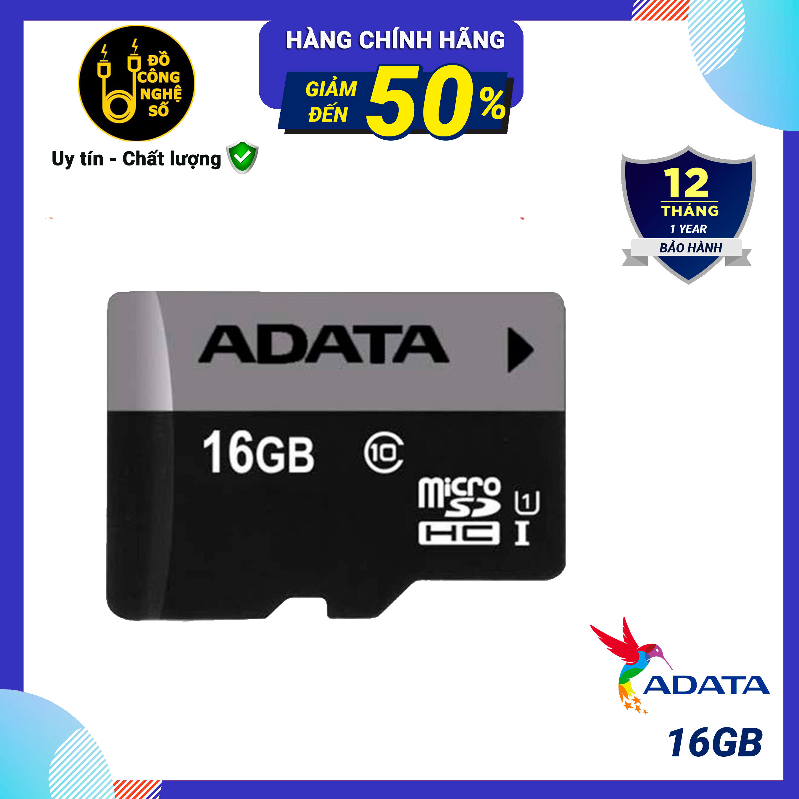 Thẻ nhớ Adata - 16GB micro Class 10