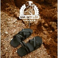 ⚡️[Dép Lốp] Dép cao su Nam 4 quai chéo màu đen ࿈