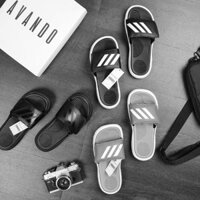 Adi dép Adidas aphabounce Adi Das 3 sọc xanh quai ngang đế dày cao độn lên 3cm có tem in nhiệt và tag
