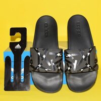 Adidas Cloudfoam Plus Graphic màu đen quai trắng đen 1