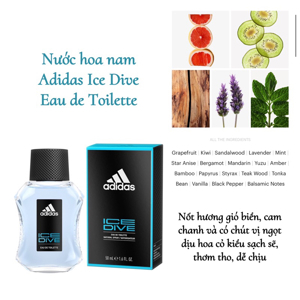 Nước hoa nam Adidas Ice Dive Eau de Toilette 50ml