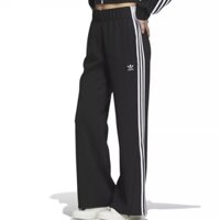 Adidas Originals Quần loe nữ Ba sọc đan thể thao chân rộng Quần ống thẳng IP3000