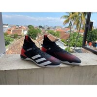 Adidas Predator 20,3 lõi đen trắng hoạt động màu đỏ IC giày bóng đá nam trong nhà thoáng khí đan giày bóng đá chống thấm nước