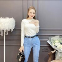 ADIOS  Áo kiểu nữ khoét năng động, áo kiểu trễ vai sành điệu - SP347 💝