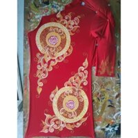 ADN1218 Áo Dài Cách Tân NAM VẼ HỌA TIẾT HOA SEN