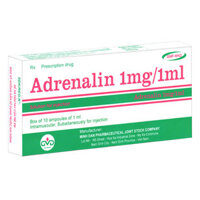 Adrenalin 1mg/1ml điều trị cấp cứu ngừng tim đột ngột