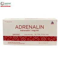Adrenalin 1mg/1ml Vinphaco (hộp 10 ống) điều trị sốc phản vệ , hen phế quản, viêm mũi, viêm mống mắt