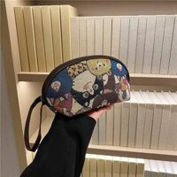 Adsm / Phong Cách Mới Túi Đựng Mỹ Phẩm Màn Hình Lớn Túi Điện Thoại Di Động Nữ Gấu Vải Ví Đựng Tiền Xu Tay Cầm Thông Thường Túi Ly Hợp Túi Bảo Quản