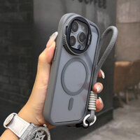 Advanced Sense Creative Lens Film Stand Vỏ sò Vỏ điện thoại từ tính + Mặt dây chuyền cho iPhone16 15 14 13 12 11 Pro Max 1 Bảo vệ camera chống sốc chống lại ốp lưng mềm