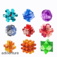 Adven set 9 Khối Lắp Ráp kongming 3d Nhiều Màu Trong Suốt Giáo Dục Sớm Cho Bé