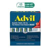 Advil Ibuprofen 200mg 50 Gói x 2 Viên – Viên Uống Giảm Đau, Hạ Sốt
