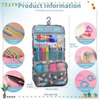 Aebydeh 130 CÁI Bộ móc đan, Bộ móc hoàn hảo dành cho người mới bắt đầu di động, có sợi có túi lưu trữ Kích thước đầy đủ Dụng cụ đan tay chuyên nghiệp dành cho người lớn Trẻ em