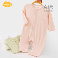 Aengbay0-3 Tuổi Quần Áo Cho Bé Mùa Xuân Thu Mỏng Bộ Đồ Ngủ Cotton Nguyên Chất Jumpsuit