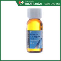 Aerius siro trị các triệu chứng viêm mũi dị ứng, mày đay