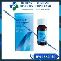 Aerius Syrup Chai 60Ml – Thuốc chống dị ứng dùng trong trường hợp mẩn ngứa, sổ mũi, mày đay