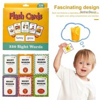 Aetherdecor 1 Bộ Điểm Nhìn Từ Thẻ Flash Bảng Chữ Cái ABC Từ Tiếng Anh Đánh vần Học Mầm Non Giáo Dục Nhận Thức Flashcard Tập Đi Bé Trai Bé Gái Quà Tặng